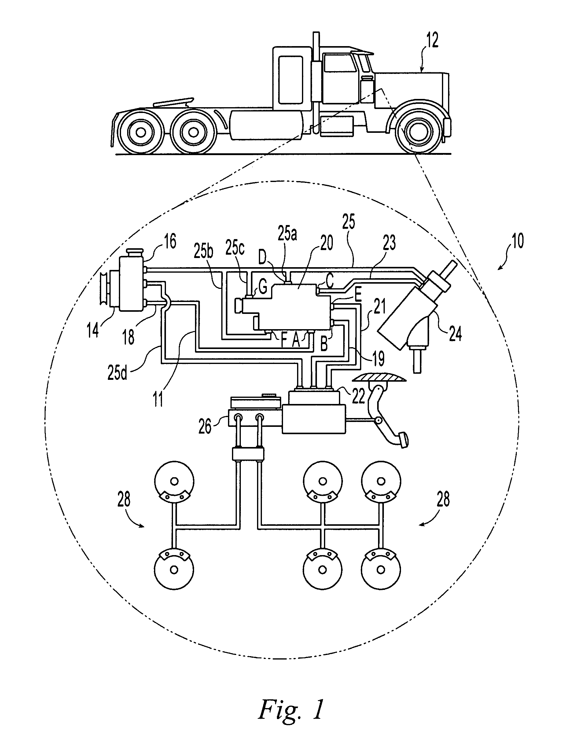 Vehicular hydraulic system with dual relief valve