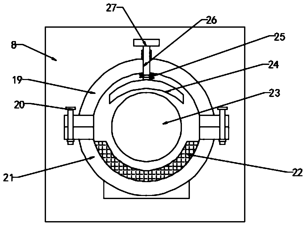 Pipeline supporting device for hydraulic engineering