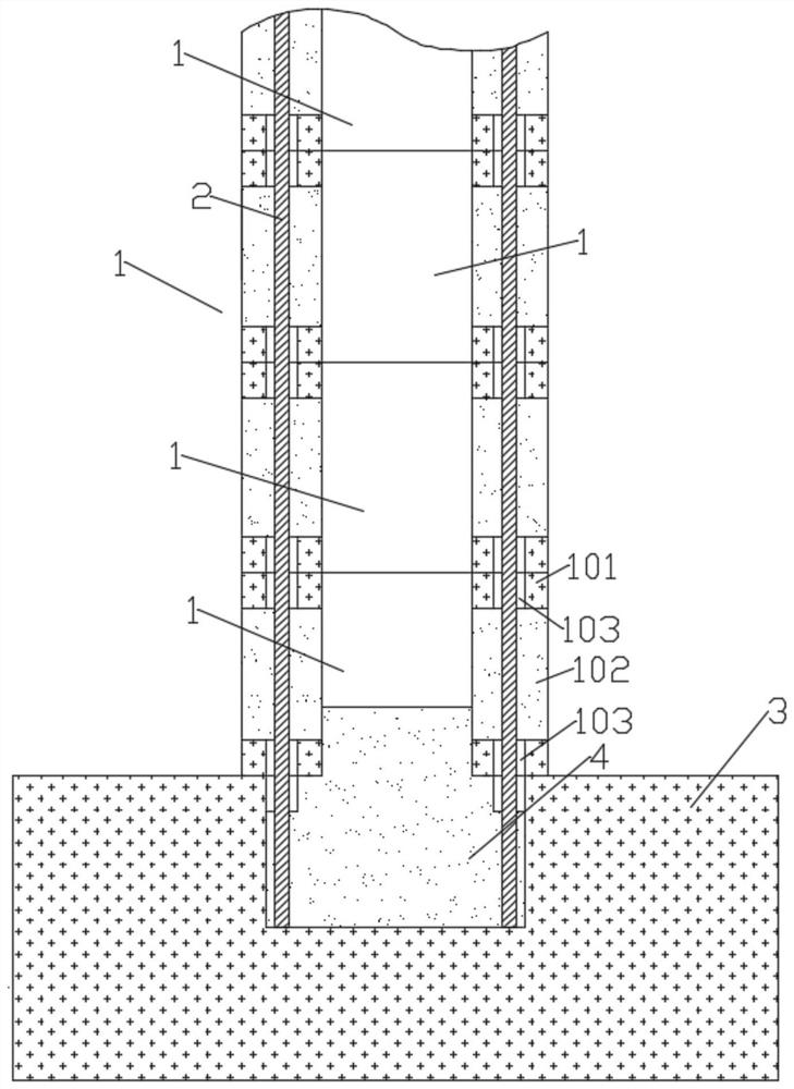 A kind of prefabricated bridge pier and its construction method