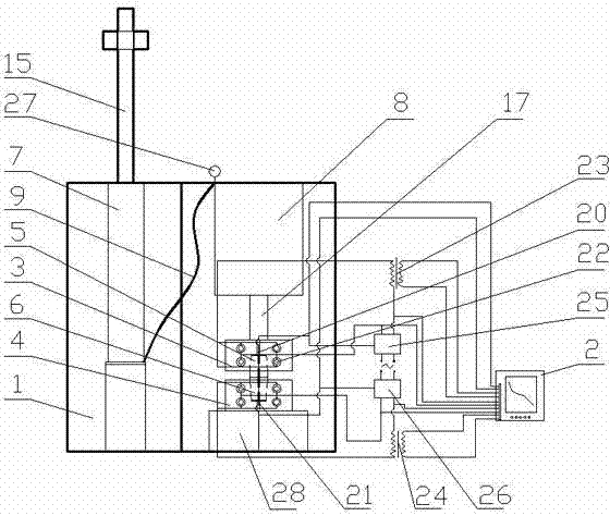 Measuring system and method for interface heating power coupling heat transfer coefficients