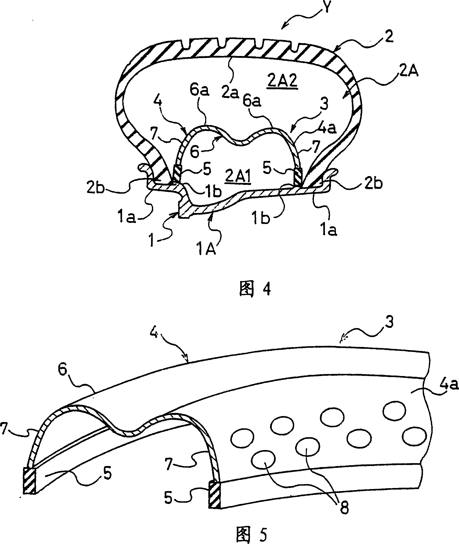 Tire/wheel assembly body and supporting body for traveling with tire flat