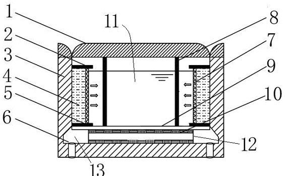 Temperature-adaptive water storage and drainage integrated water permeable brick