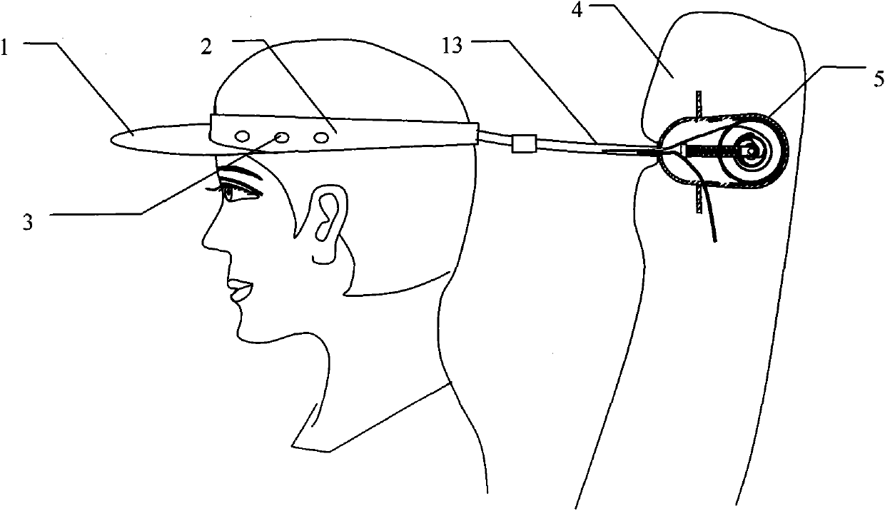 Preparation method of brain wave type anti-collision helmet belt