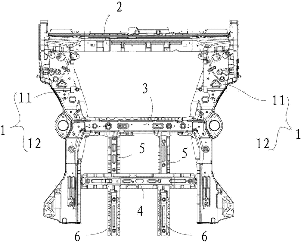 Vehicle rear-floor frame structure, vehicle body and vehicle