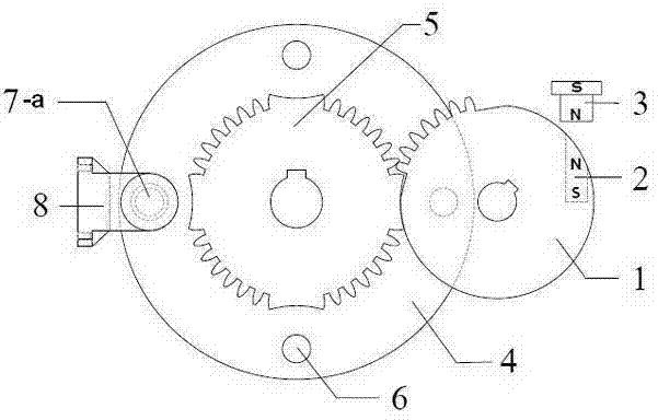 Magnetic vibration damping and positioning incomplete gear