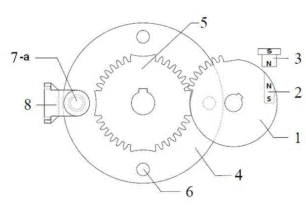 Magnetic vibration damping and positioning incomplete gear