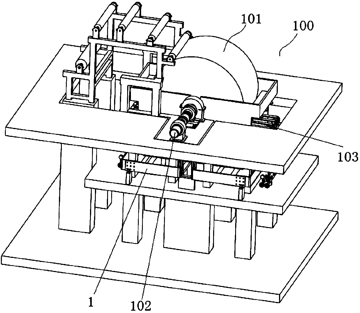 A foil machine power supply integration structure and copper foil production equipment