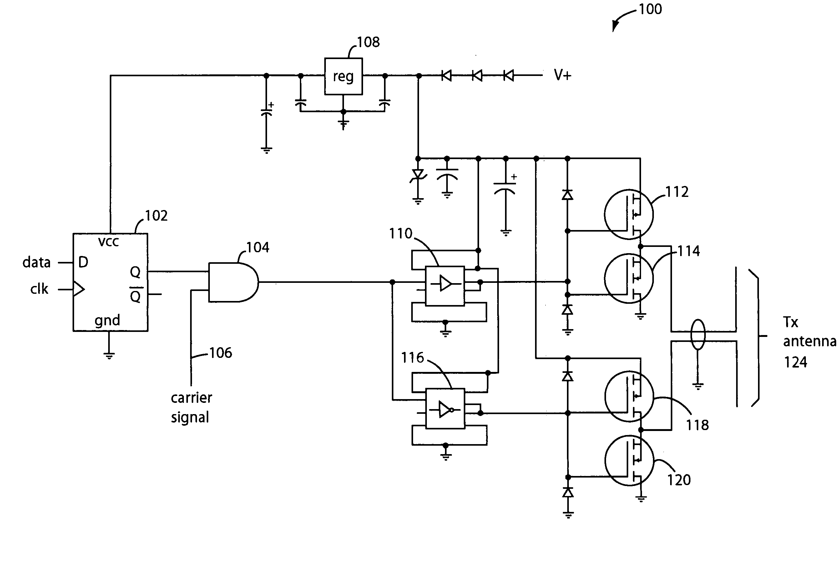 Class-L power-output amplifier
