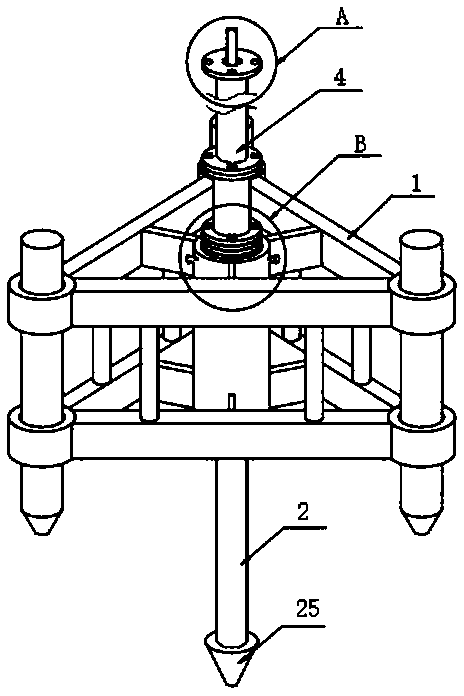 Anchor rod construction device for building engineering