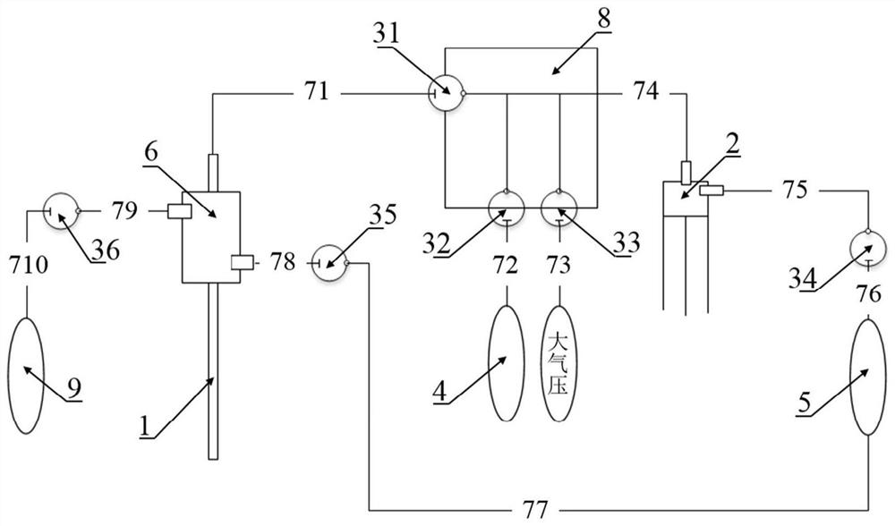 Blood sampling device for vacuum blood sampling tube, sample analyzer and blood sampling method