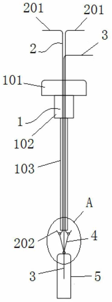 High-temperature-resistant fusing electrode convenient in sample replacement