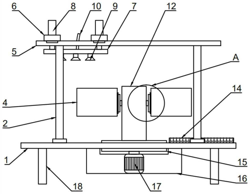 Material receiving device of polaroid production equipment