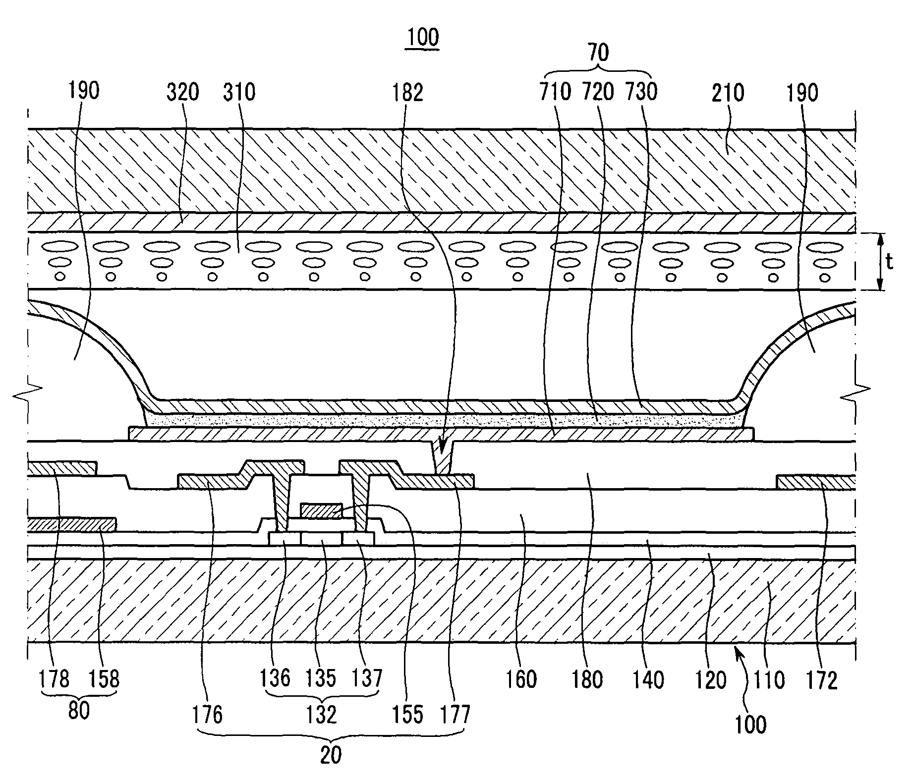 Organic light emitting diode display, display device including the same, and associated methods