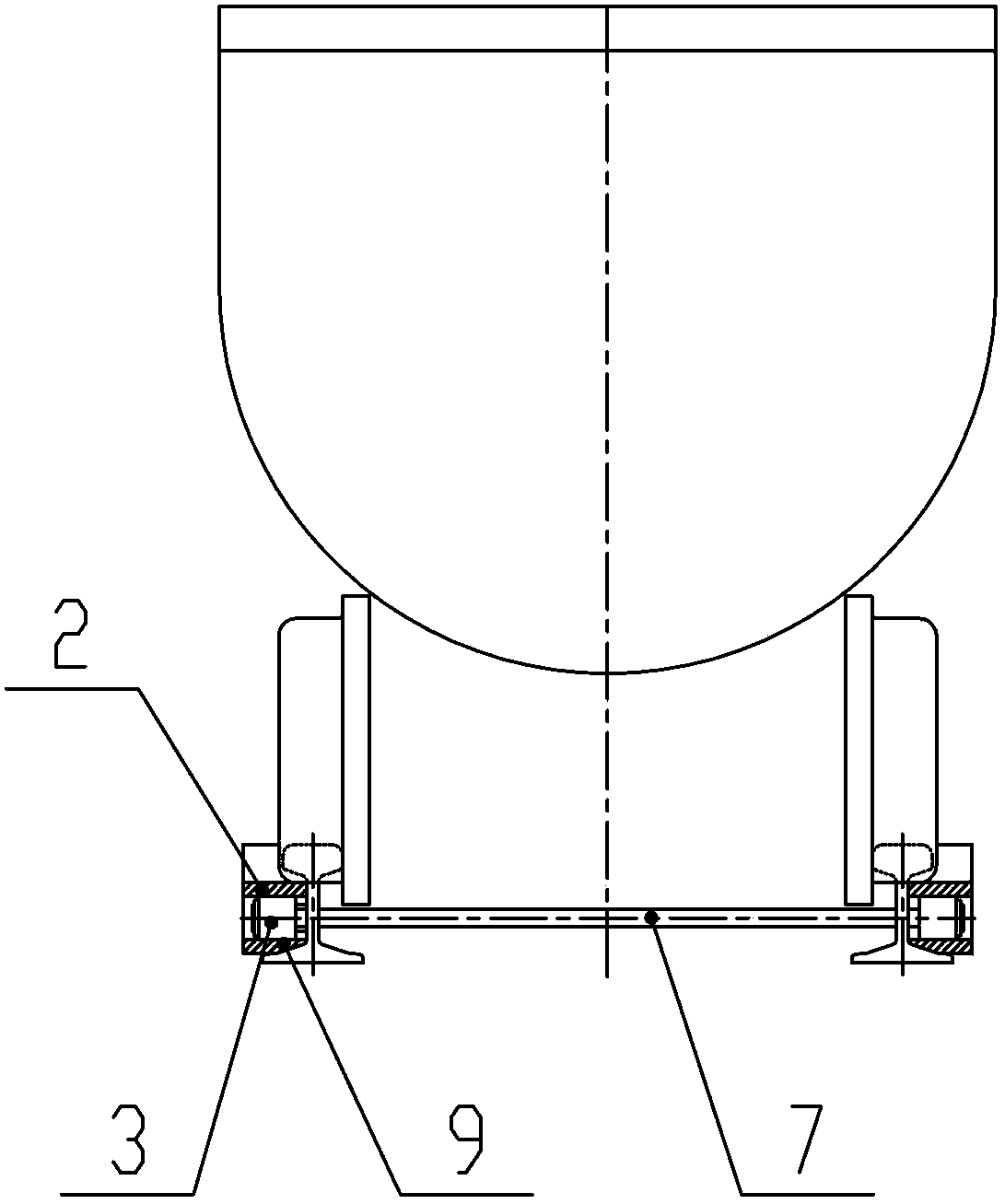 Self-locking car stopper in can