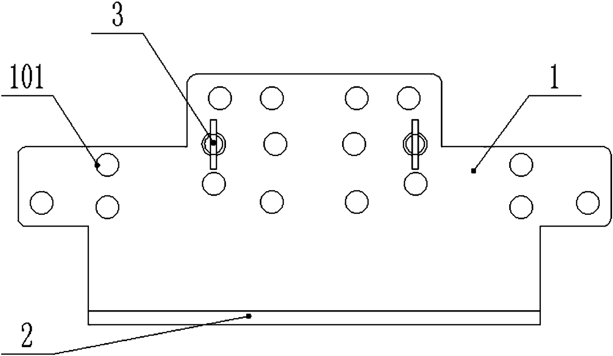 Adjustable type longitudinal beam balance shaft set hole drilling template