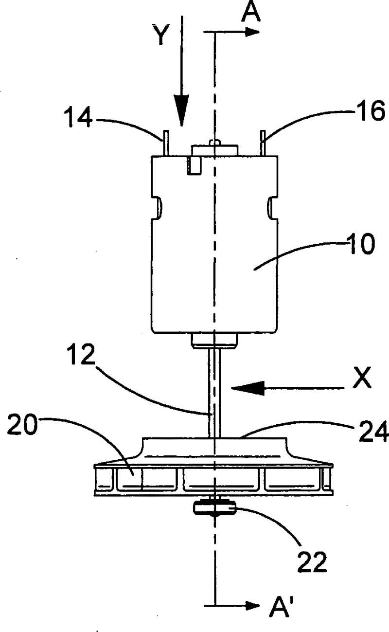 Motor, fan and filter arrangement for a vacuum cleaner