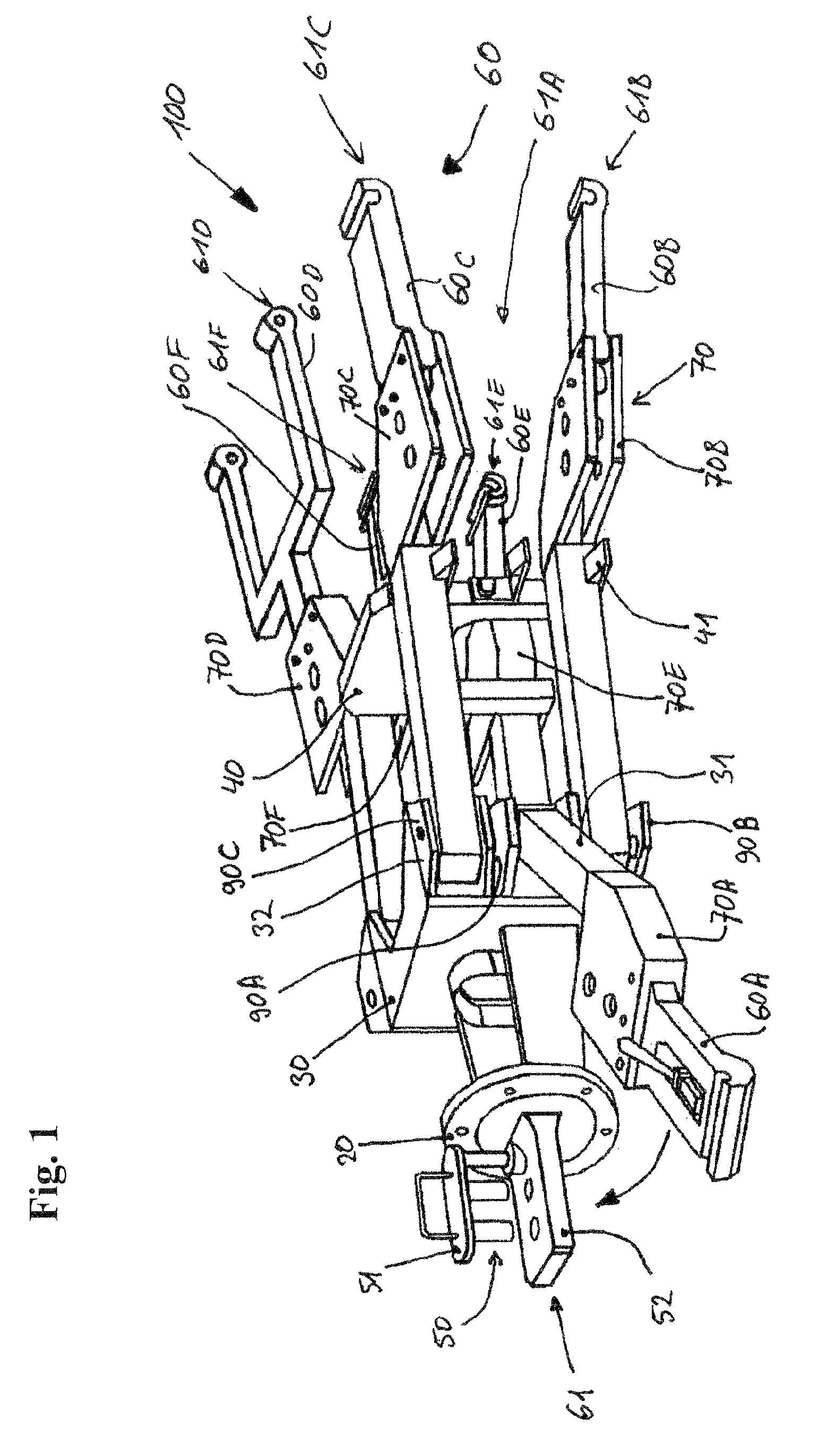 Coupling device for different landing gears of aircraft