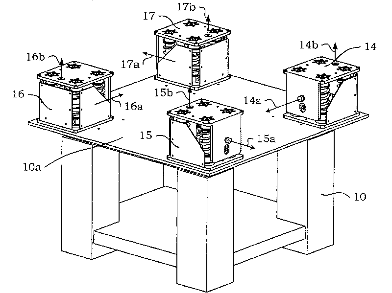 Modularized 6 freedom degree active vibration isolation platform