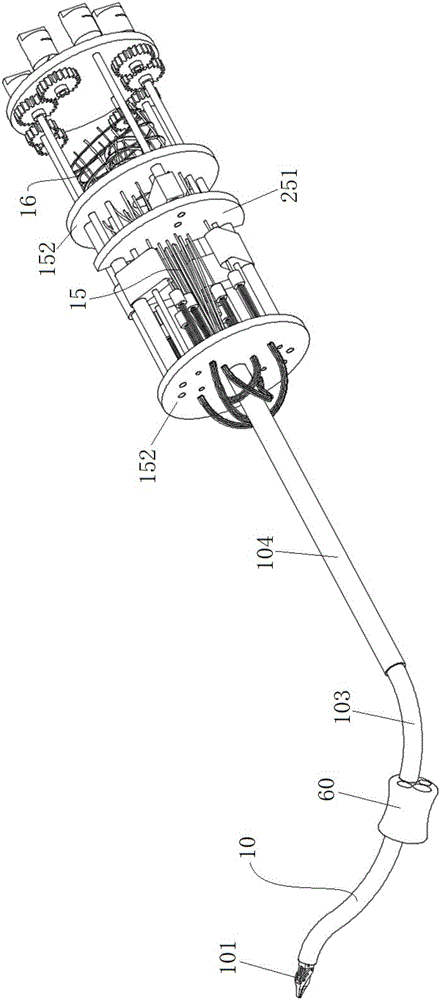 Flexible surgery tool system containing driving bone