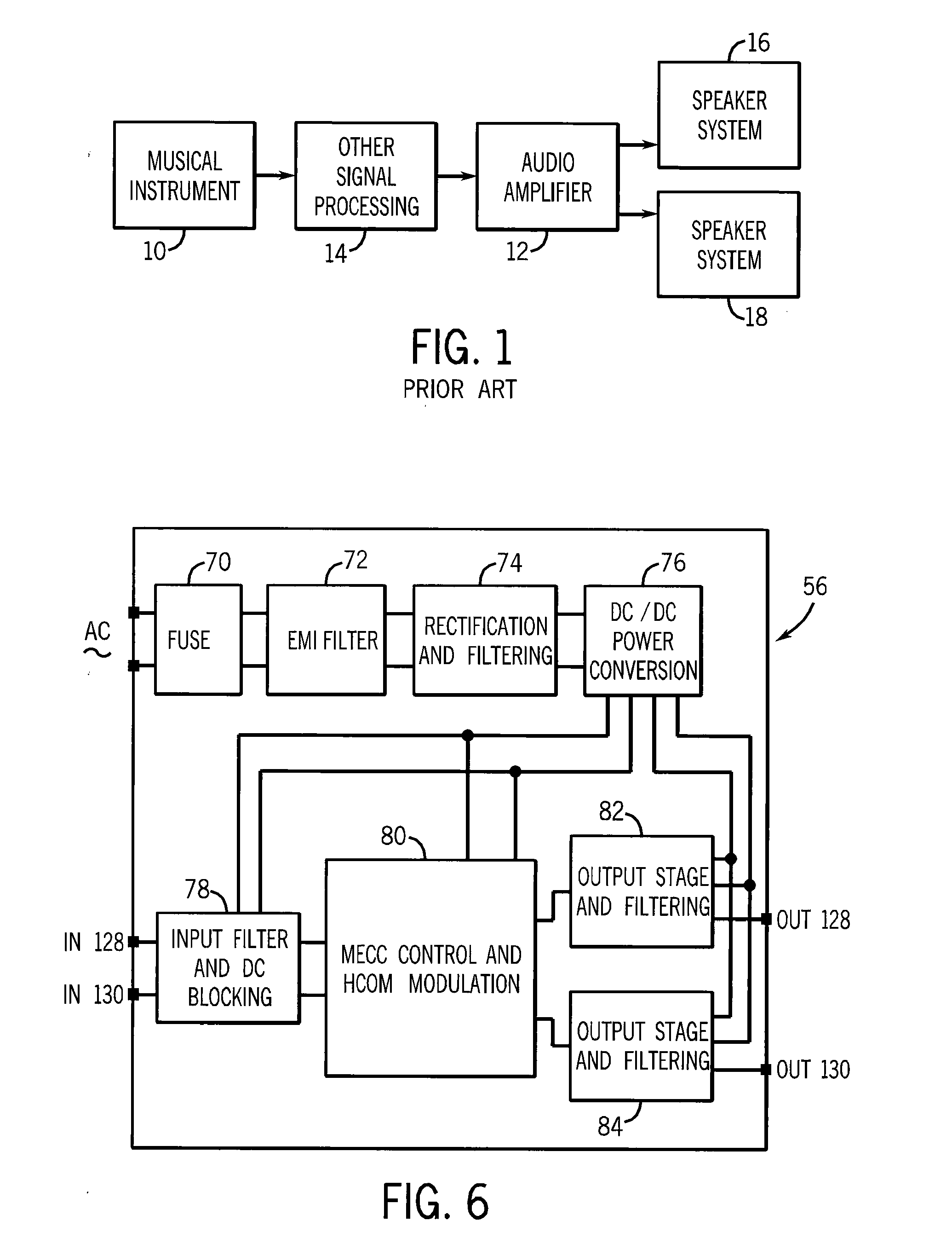 Audio Amplifier in Compact Case with Peak Voltage and Current Limiting Circuit and Thermal Cooling Tunnel