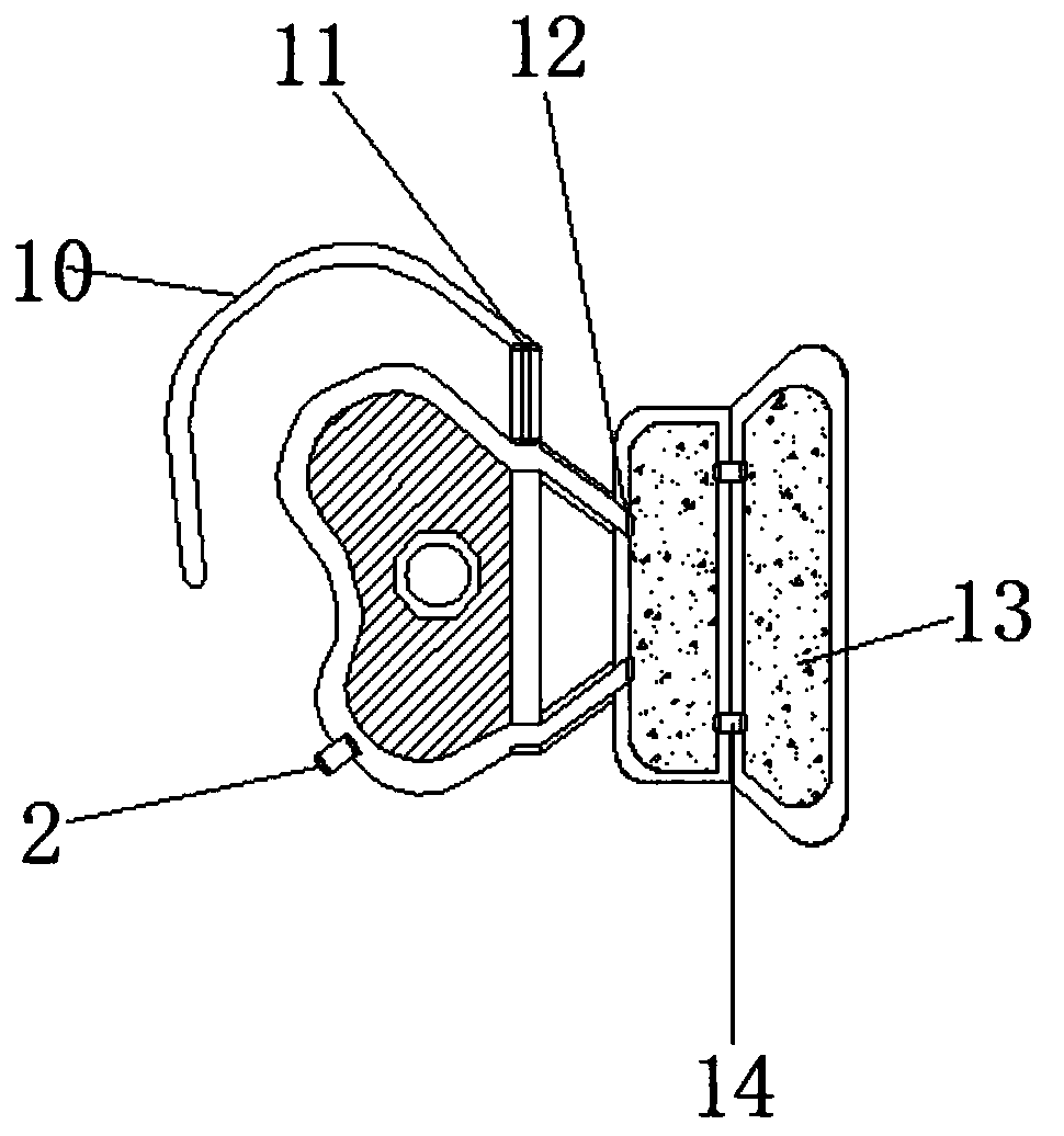 Water entrance prevention device for lying-position ear flushing in ophthalmic operation