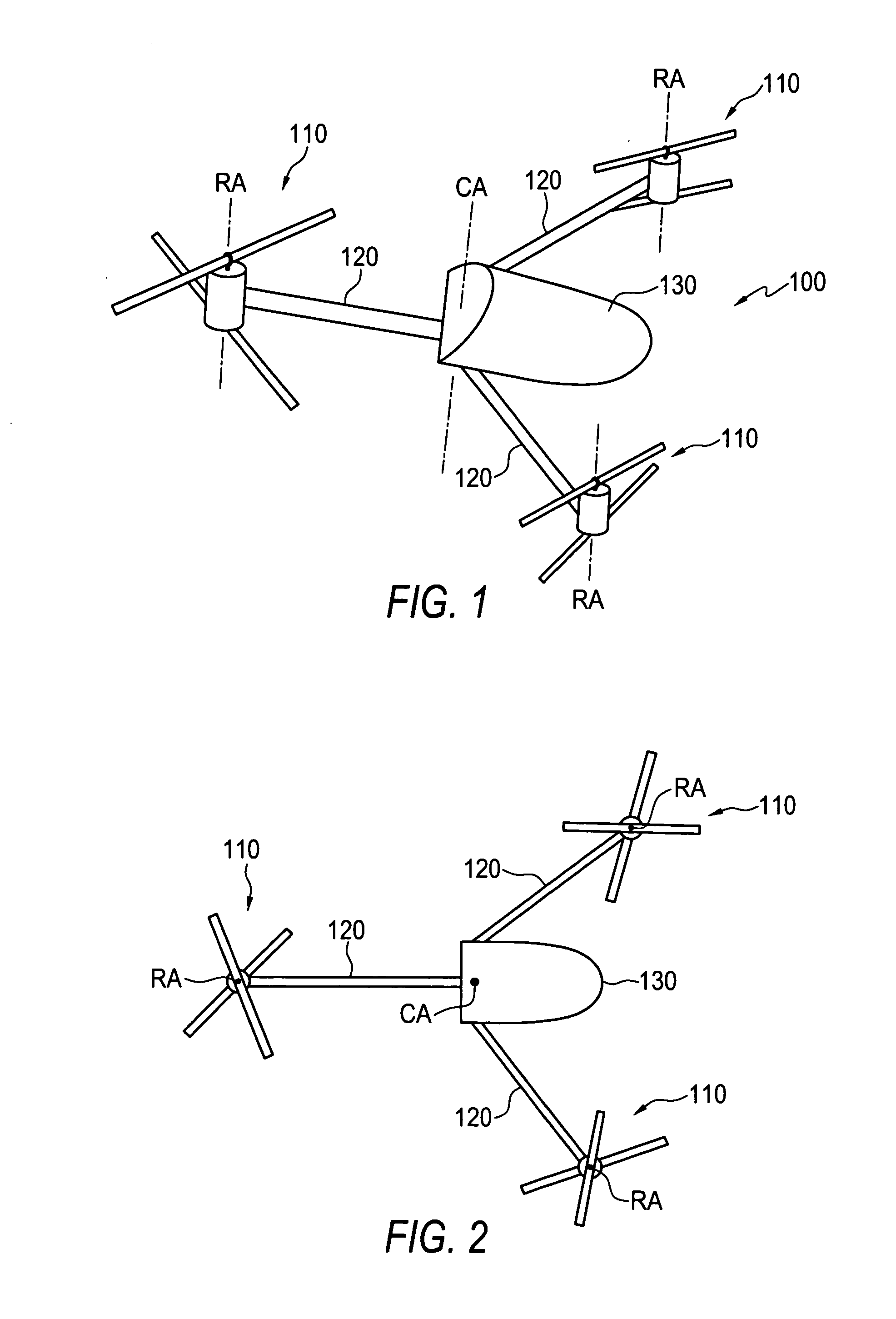 Helicopter with folding rotor arms