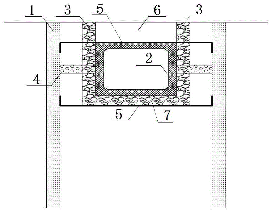 Construction method for preventing deformation of underground comprehensive pipe gallery in high water level liquefaction area