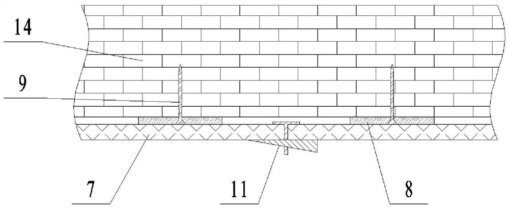 Construction method for dry sticking of large wall bricks for interior decoration