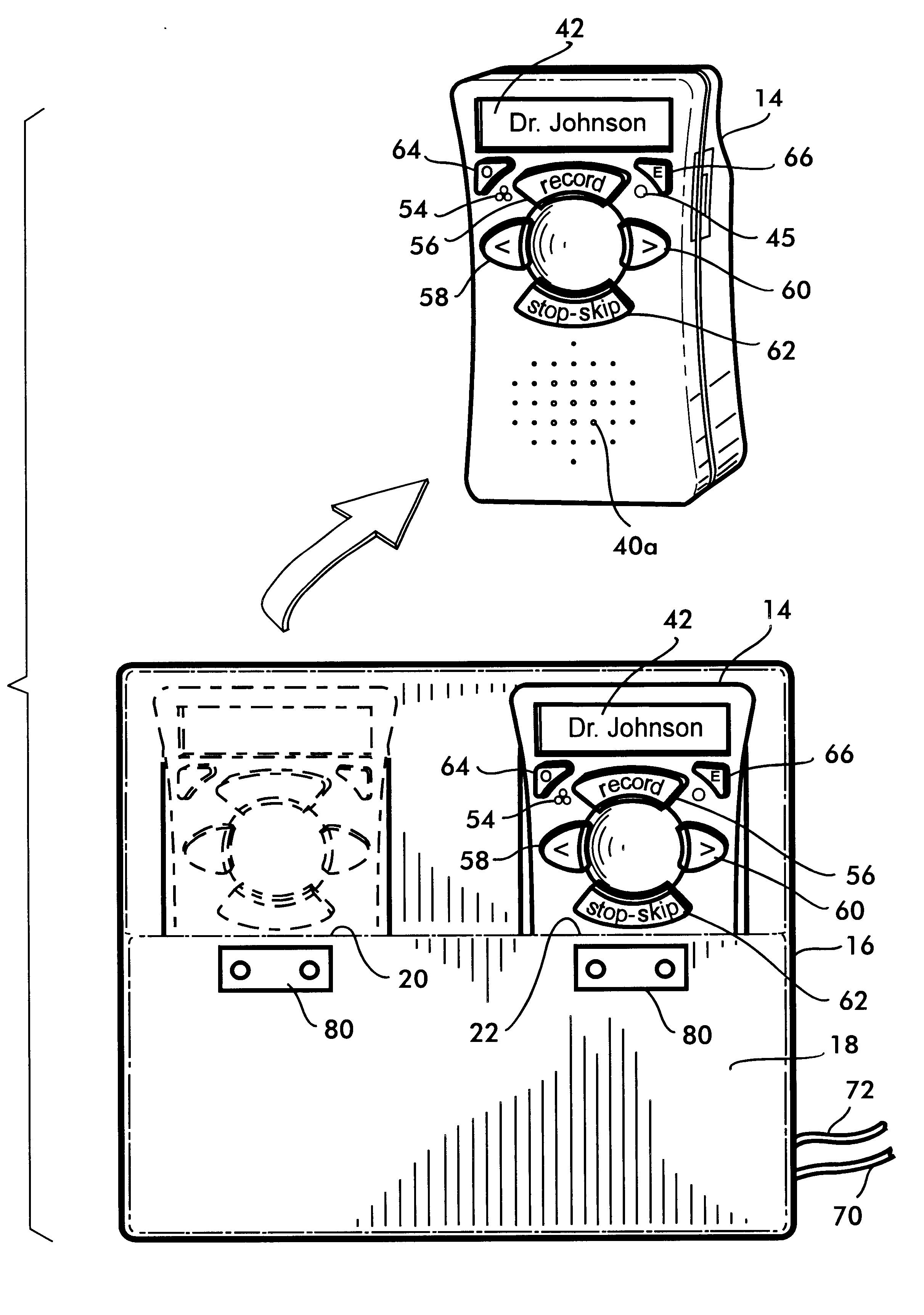 Dictation system capable of processing audio information at a remote location