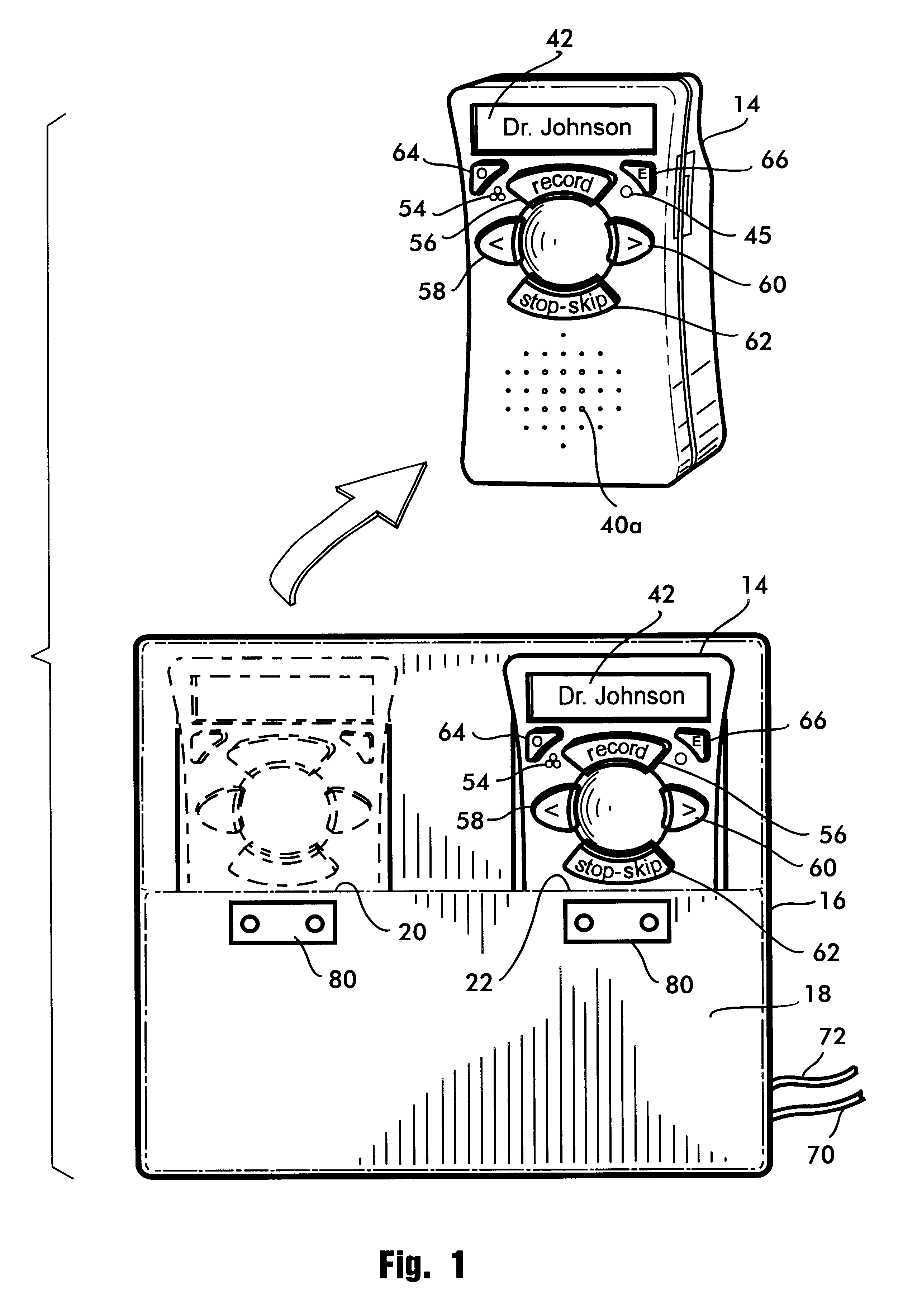 Dictation system capable of processing audio information at a remote location