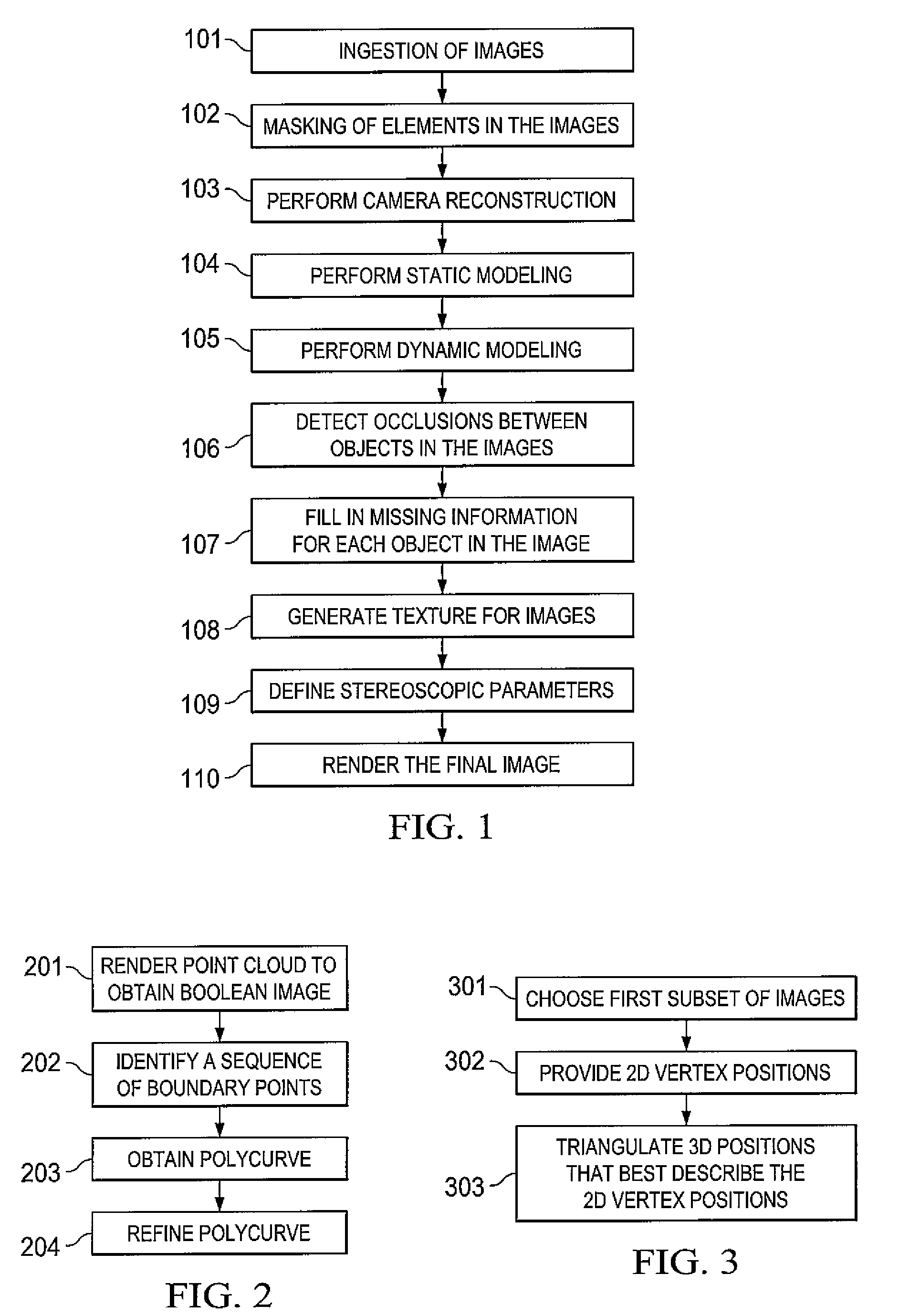 System and method for using feature tracking techniques for the generation of masks in the conversion of two-dimensional images to three-dimensional images