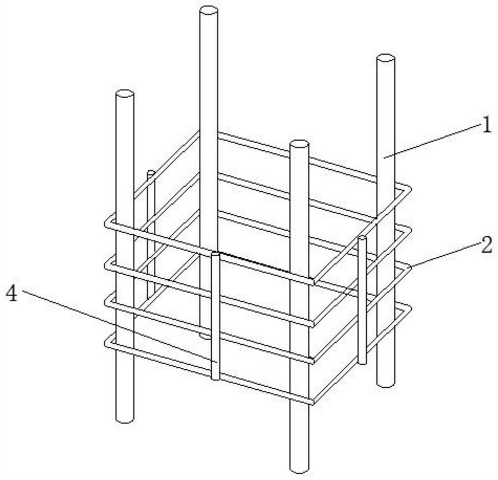 Installation and construction method for reinforcing steel bars in core area of beam-column joint