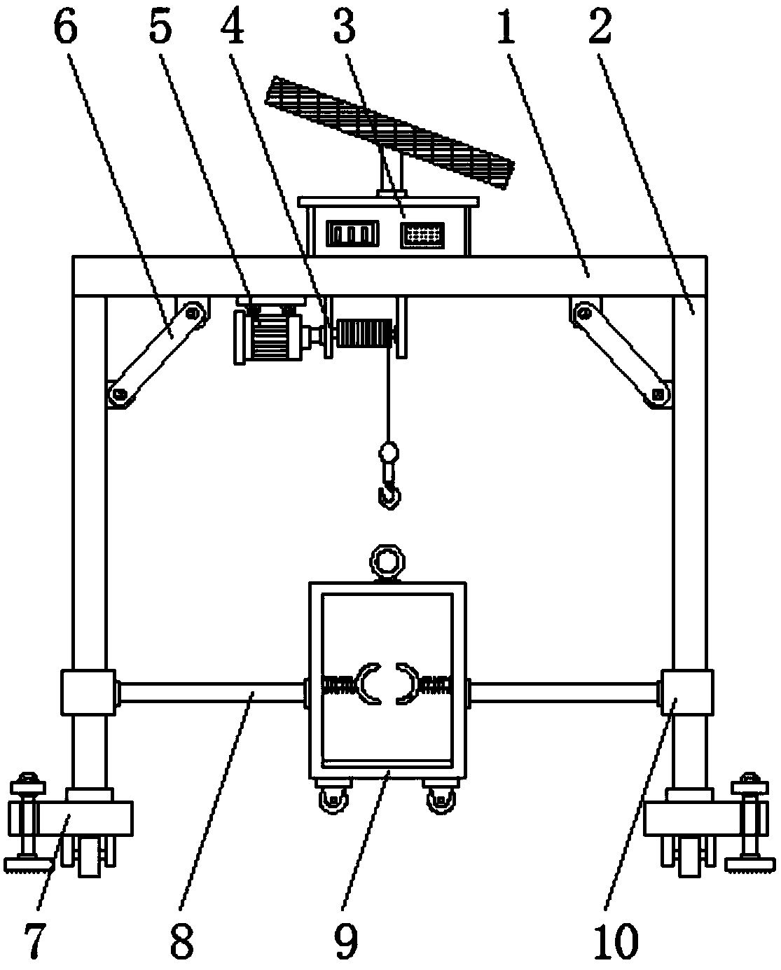 Movable type hoisting device special for water pump
