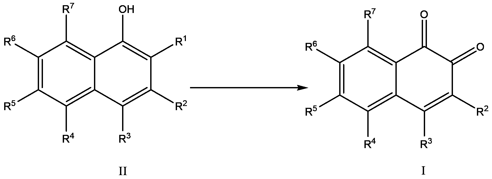 Method for preparing 1,2-naphthoquinone compound