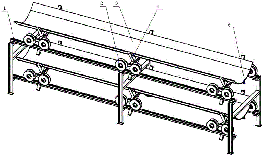 Rail type belt conveyor