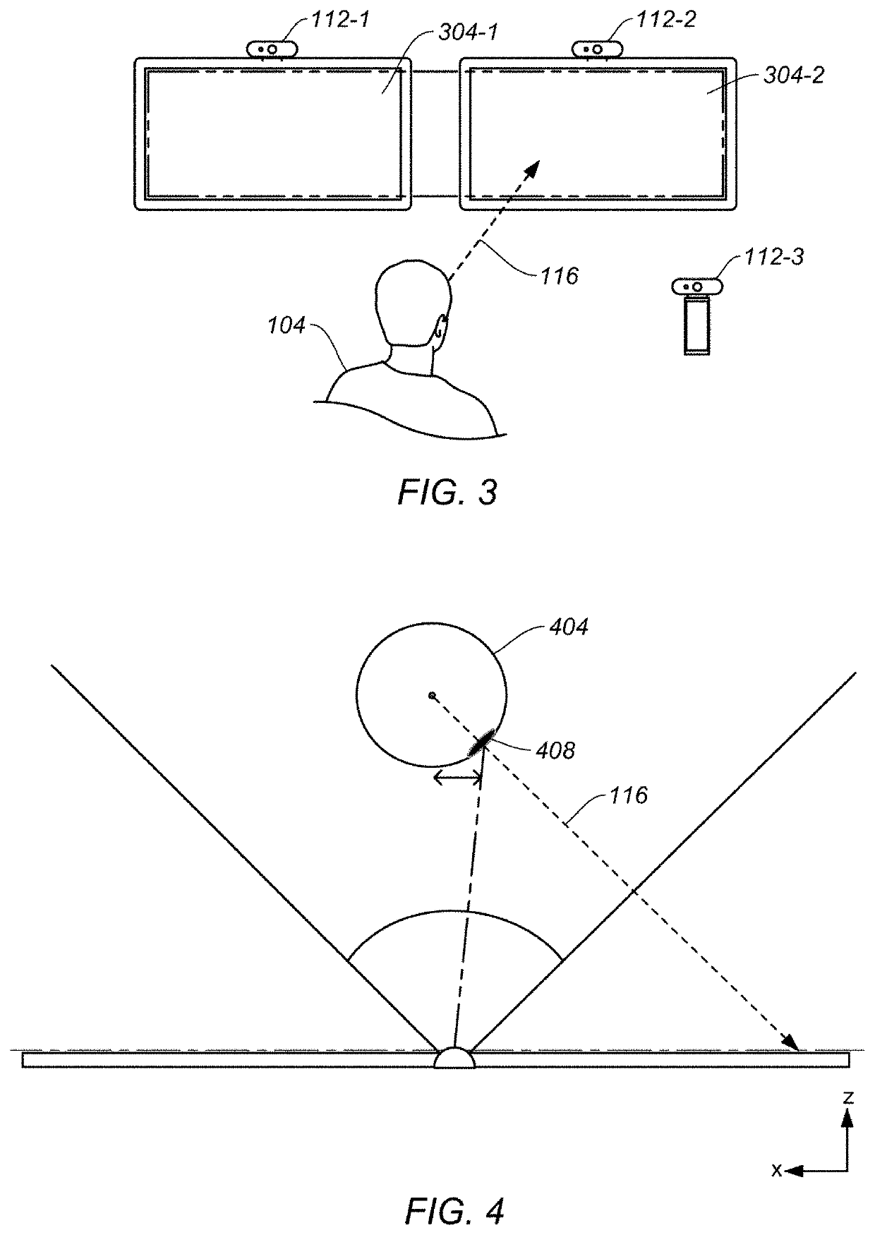 User recognition and gaze tracking in a video system