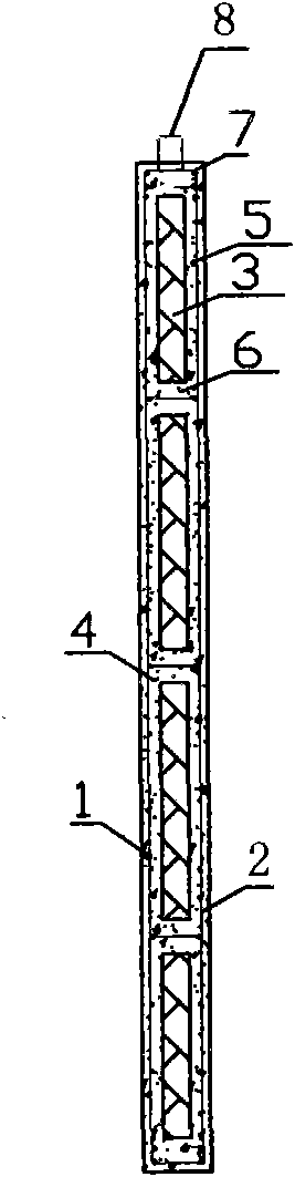 Composite type modified steel reinforced concrete self-insulating wall material and preparation method thereof