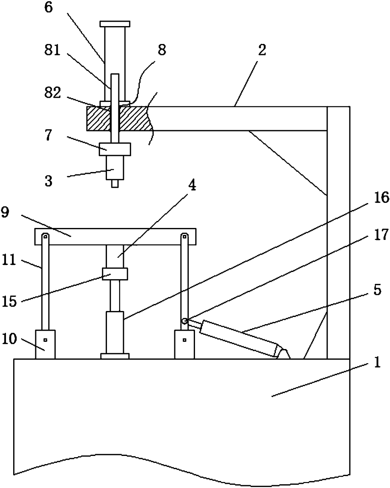 Point welding machine for automobile front frame