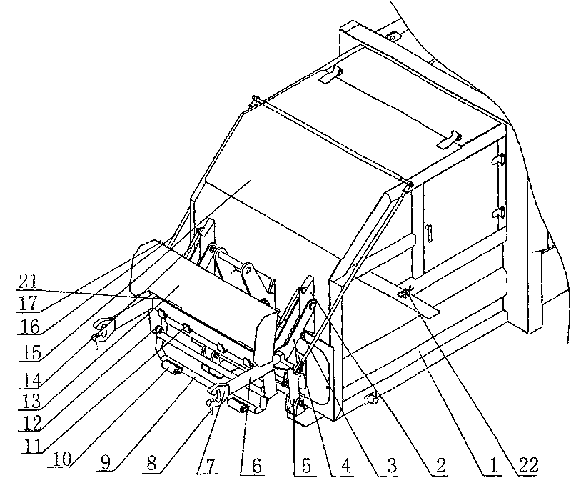 Turnover frame of refuse compressor