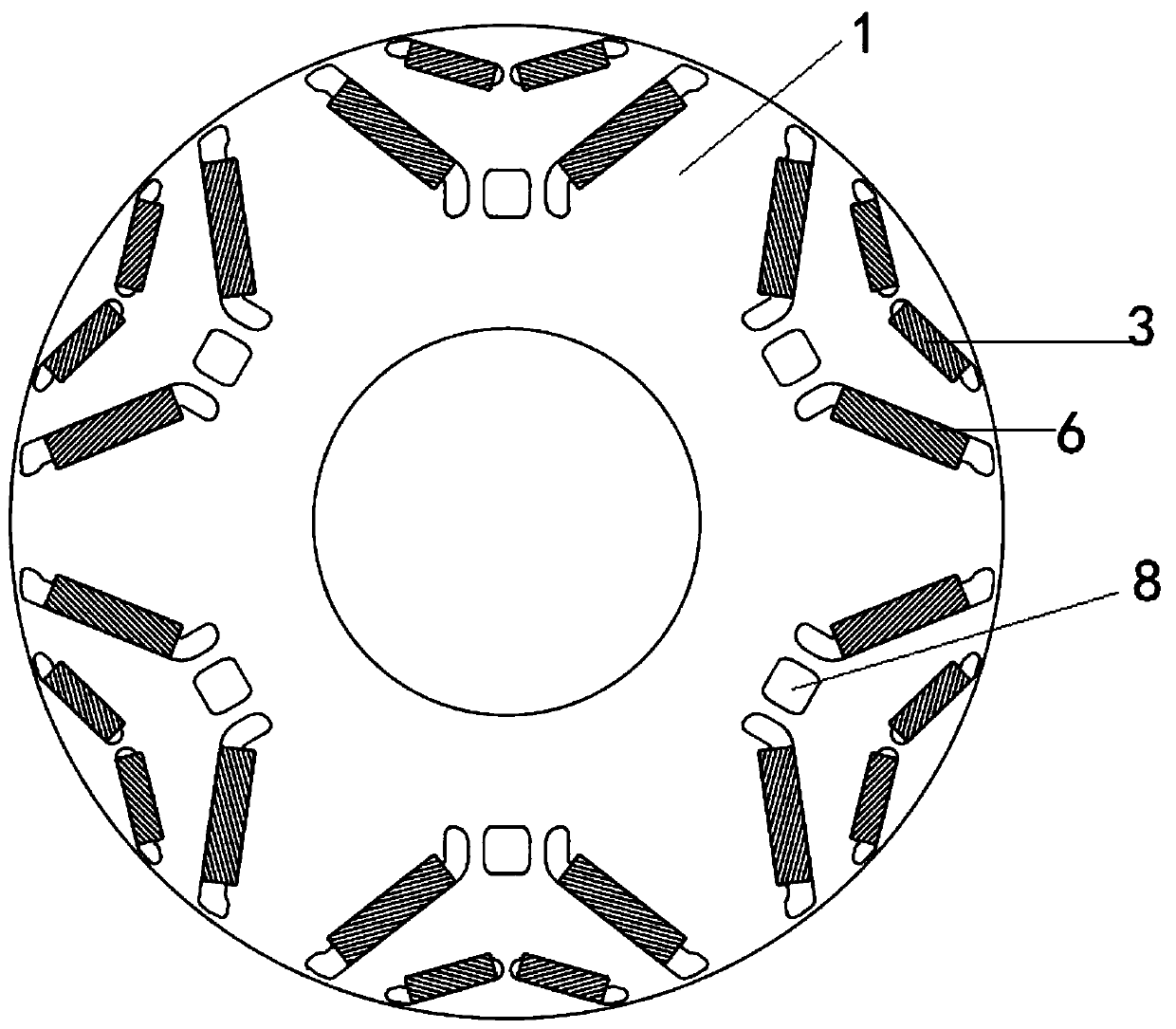 Permanent magnet motor rotor for automobile