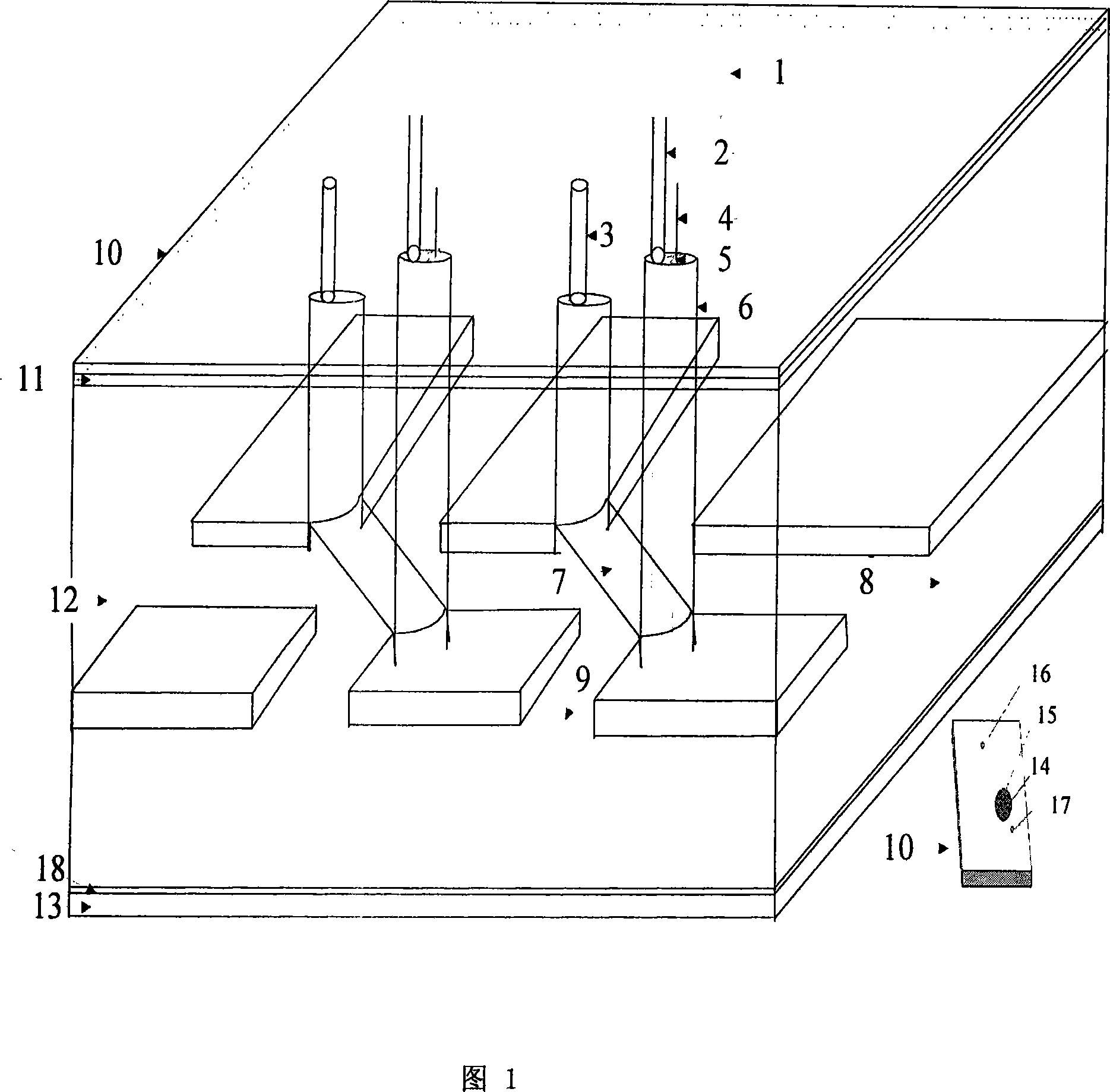 Micro-fluidic array optical switch chip