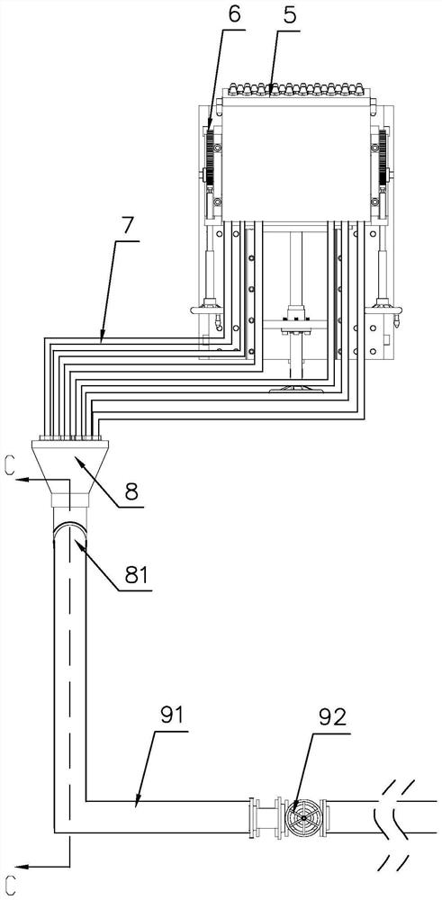 Adjustable high-temperature liquid state steel slag granulating device