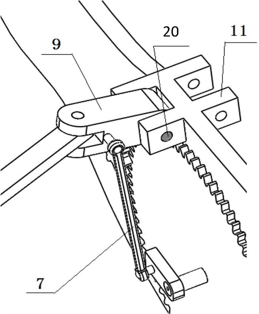 Minitype ornithopter wing driving mechanism with changeable wing area