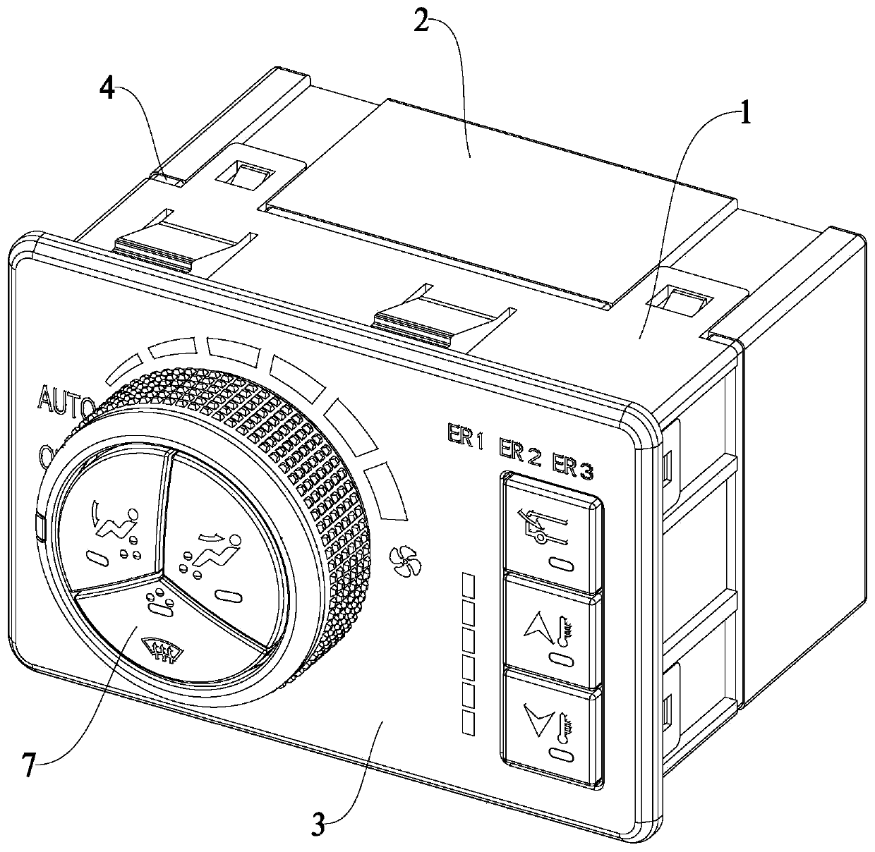 Passenger car air conditioner panel controller