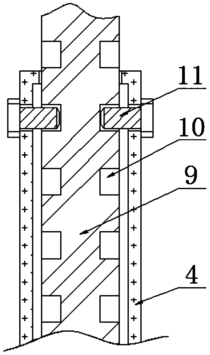 Suspending type weak current mounting construction device