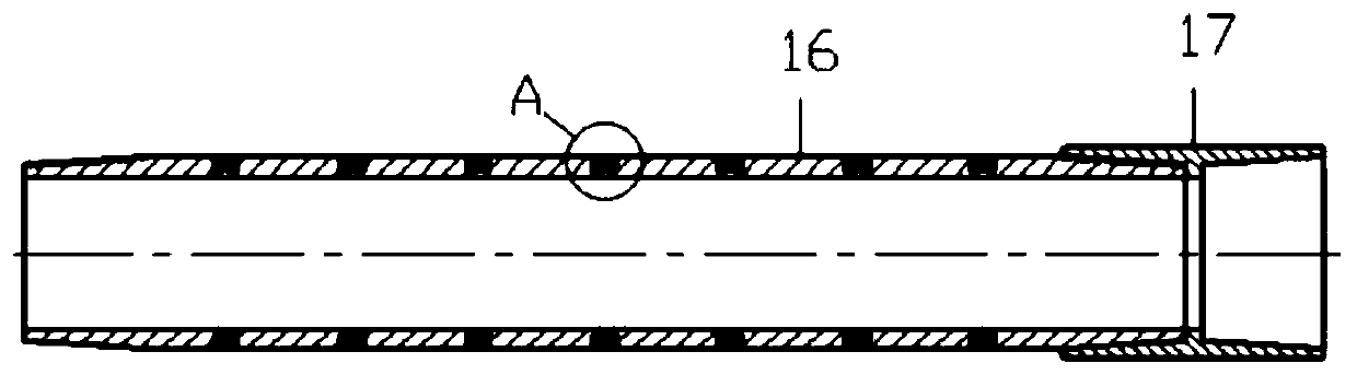 Open hole segmented acid fracturing easy-to-drill well completion production tubular column and working method thereof