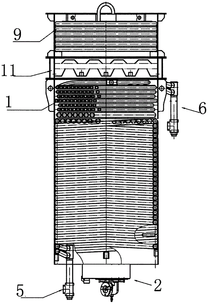 Steam generator with water volume not exceeding 30 L