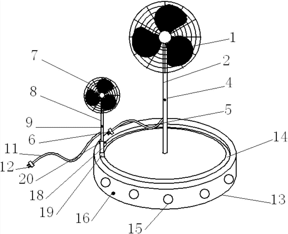 Household floor fan convenient and fast to use