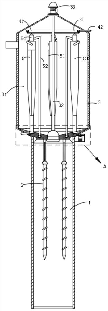 Drying device for semi-coke energy-saving production and process thereof