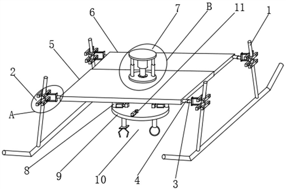 Agricultural unmanned aerial vehicle mounting device